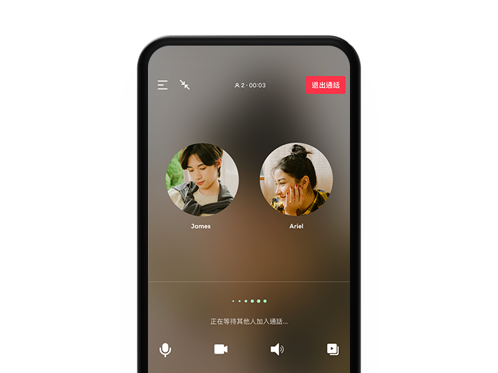 LINE 通话画面